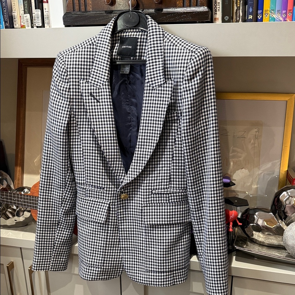 Smythe Monochrome Houndstooth Blazer
